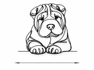 décoration shar pei metal