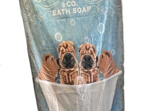 drap de bain motif sharpei
